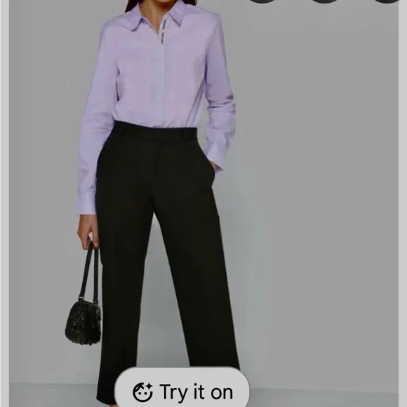 Banana Republic, Women’s Fitted, Button-Down Top. Lavender, Stretch, 8P - Picture 2 of 13